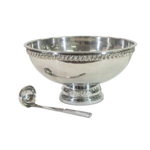 Silver Punch Bowl with Ladle